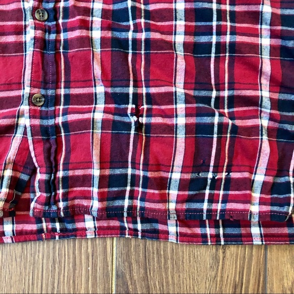 FINAL $ PACSUN Short Sleeve Distressed Button Up - Picture 8 of 8